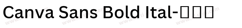 Canva Sans Bold Ital字体转换